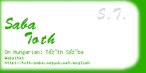 saba toth business card